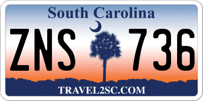 SC license plate ZNS736