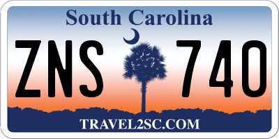 SC license plate ZNS740