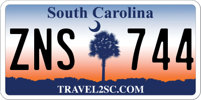 SC license plate ZNS744