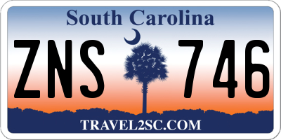 SC license plate ZNS746