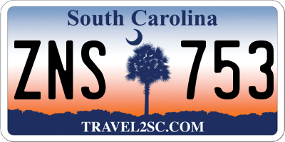 SC license plate ZNS753