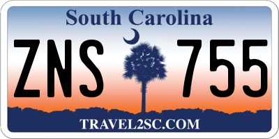 SC license plate ZNS755