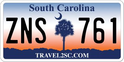 SC license plate ZNS761