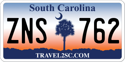 SC license plate ZNS762