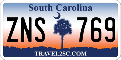 SC license plate ZNS769