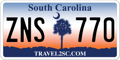 SC license plate ZNS770