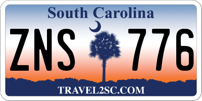 SC license plate ZNS776