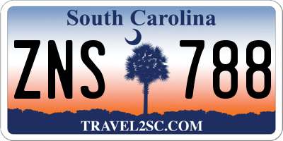 SC license plate ZNS788