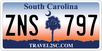 SC license plate ZNS797
