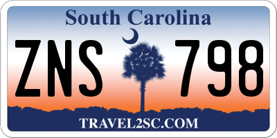 SC license plate ZNS798