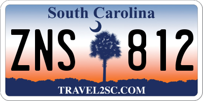 SC license plate ZNS812