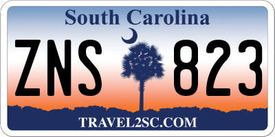 SC license plate ZNS823