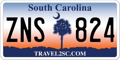 SC license plate ZNS824