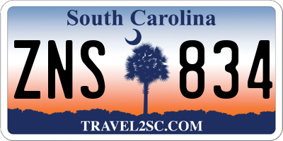 SC license plate ZNS834