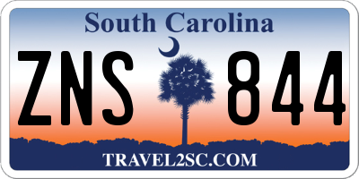 SC license plate ZNS844