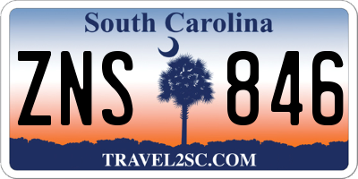 SC license plate ZNS846