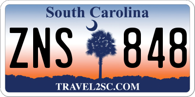 SC license plate ZNS848