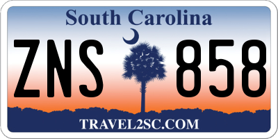 SC license plate ZNS858