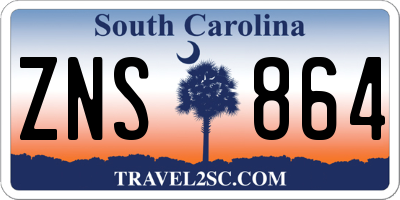 SC license plate ZNS864