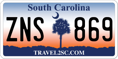 SC license plate ZNS869