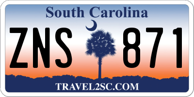 SC license plate ZNS871