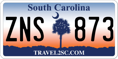 SC license plate ZNS873