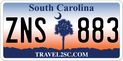 SC license plate ZNS883