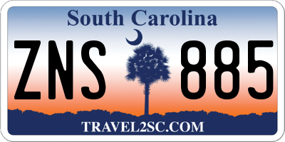 SC license plate ZNS885