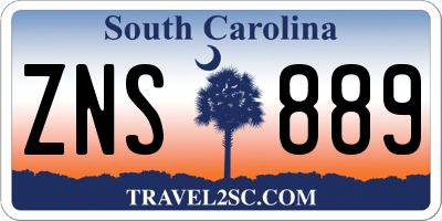 SC license plate ZNS889