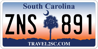 SC license plate ZNS891
