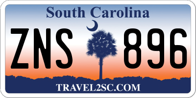 SC license plate ZNS896