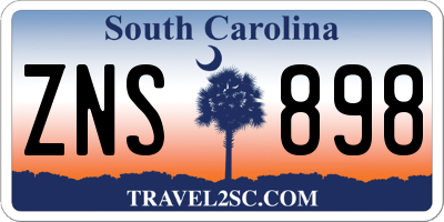 SC license plate ZNS898
