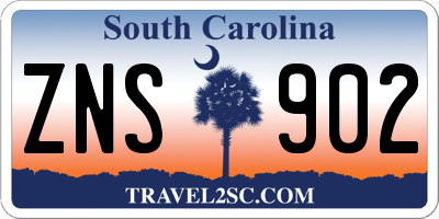 SC license plate ZNS902