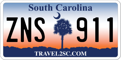 SC license plate ZNS911