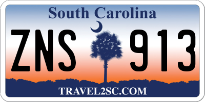 SC license plate ZNS913