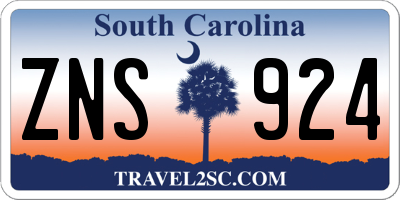 SC license plate ZNS924