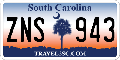 SC license plate ZNS943