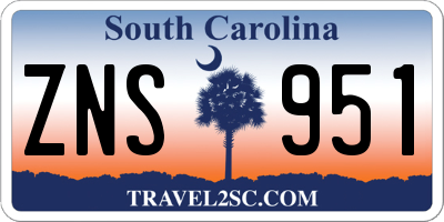 SC license plate ZNS951