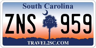 SC license plate ZNS959