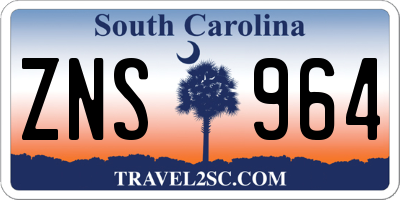 SC license plate ZNS964