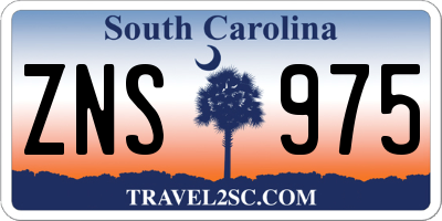 SC license plate ZNS975