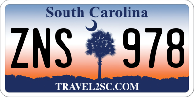 SC license plate ZNS978