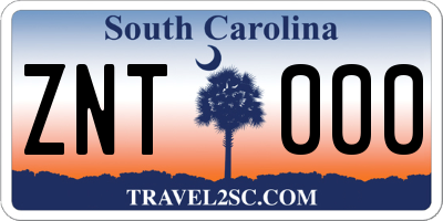 SC license plate ZNT000