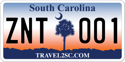 SC license plate ZNT001