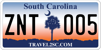 SC license plate ZNT005