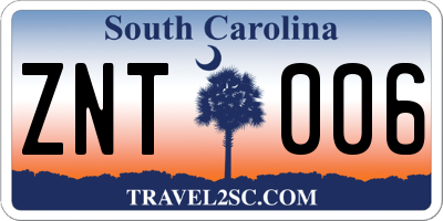 SC license plate ZNT006