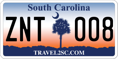 SC license plate ZNT008