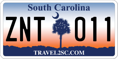 SC license plate ZNT011
