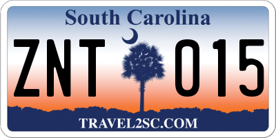 SC license plate ZNT015