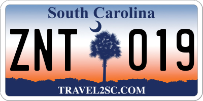 SC license plate ZNT019